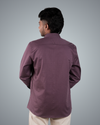 Plum Structured Regular Fit Shirt