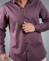Plum Structured Regular Fit Shirt