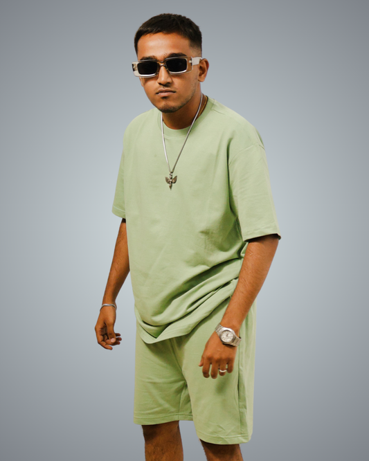 Sage Green Oversized Co-Ord Set For Men