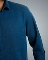 Teal Blue Regular Fit Shirt