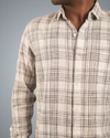 White Dotted Checks Regular Fit Shirt