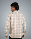 White Dotted Checks Regular Fit Shirt
