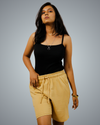 Beige Regular Fit Shorts For Women