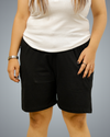 Black Regular Fit Shorts For Women