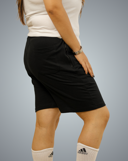 Black Regular Fit Shorts For Women