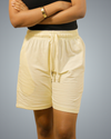 Off White Regular Fit Shorts For Women