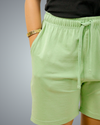 Sage Green Regular Fit Shorts For Women